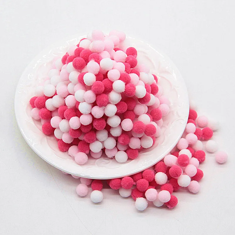 Pompom 8mm Multi Color Mini Pompon Balls DIY for Kids Toys Pompones Manualidades Garment Sewing Home Wedding Craft Supplies 20g