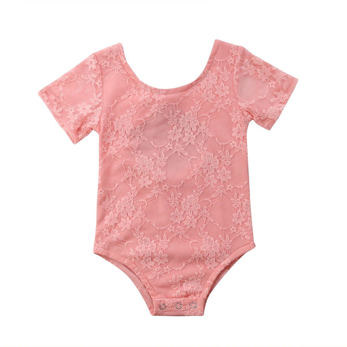 

0-24M Newborn Kids Baby Girl Clothes Lace Backless Bowknot Bodysuit Short Sleeve Outfit Summer Outfits Infant children clothing