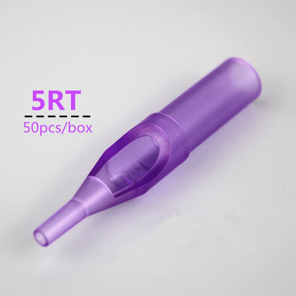 Коробка из 50 шт 3R 5R 7R 9R 11R 13R фиолетовый стерильные одноразовые пластиковые татуировки наконечники в комплекте - Номер модели: 5R