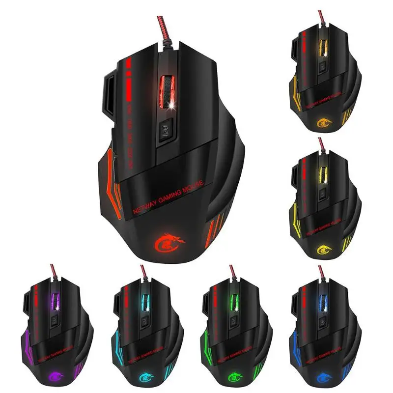 

HXSJ J20 USB Wired Backlight Gaming Keyboard 3200DPI Adjustable Optical Ergonomic Mice Mouse Kit high quility Gaming Keyboard
