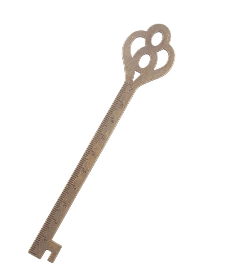 

FREE SHIPPING 5PCS Antiqued Style Crown Key Stationery Ruler Bookmarks