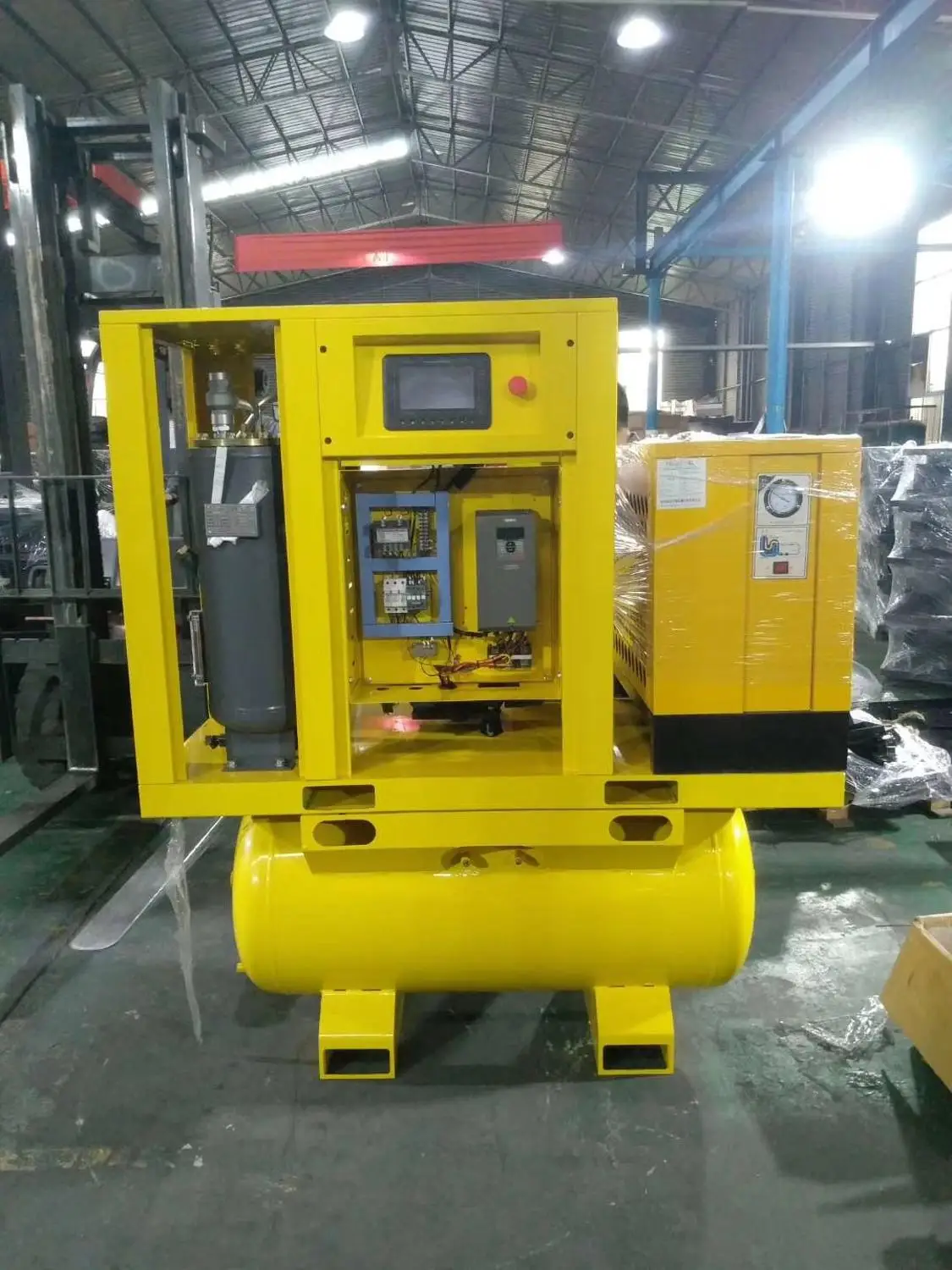 Factory Supply High Quality and Lower Price Oil Less Stationary Direct Driven Industry Rotary Twin Screw Air Compressor