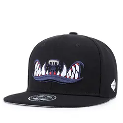 Мужские кепки в стиле хип-хоп с вышивкой зубов монстра, модная бейсболка для мужчин и женщин, головные уборы, индивидуальная уличная