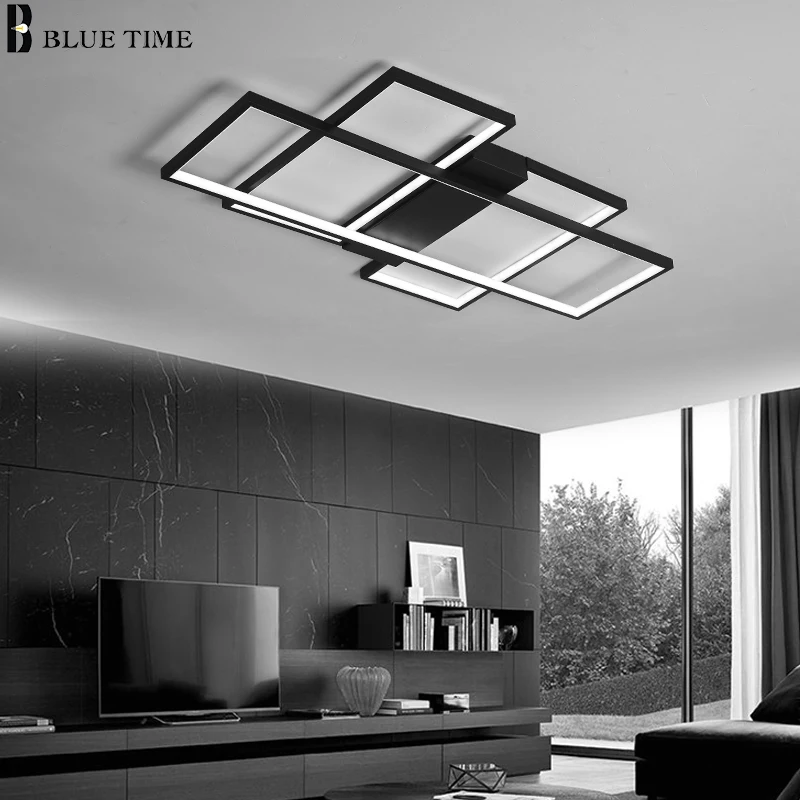 Черный и белый корпус, современный светодиодный светильник для гостиной, спальни, домашнего светильника, светодиодный потолочный светильник, Lampara de techo