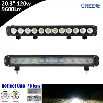 

1pcs 120W 9600Lm Super Bright 20 Inch Single Row Straight LED Light Bar for Offroad 4*4 SUV ATV Tractor 12V 24V Pickup UTV Truck