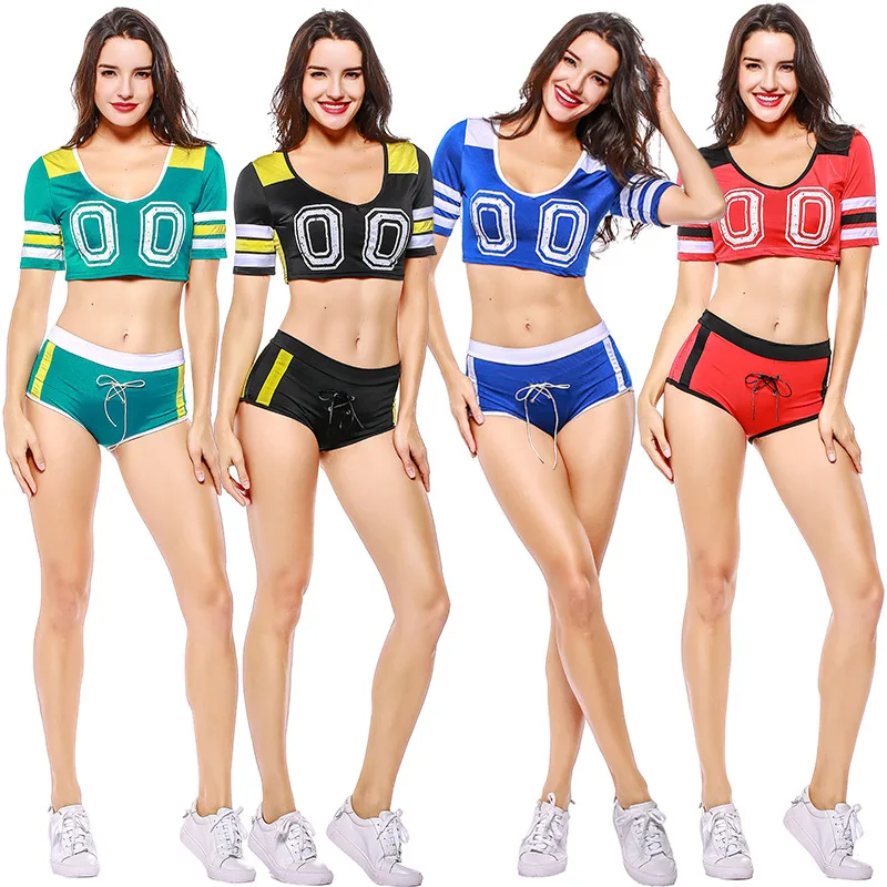 مثير لكرة القدم المشجع زي المدرسة الثانوية فتاة الرياضة لعبة كرة القدم المشجع موحدة