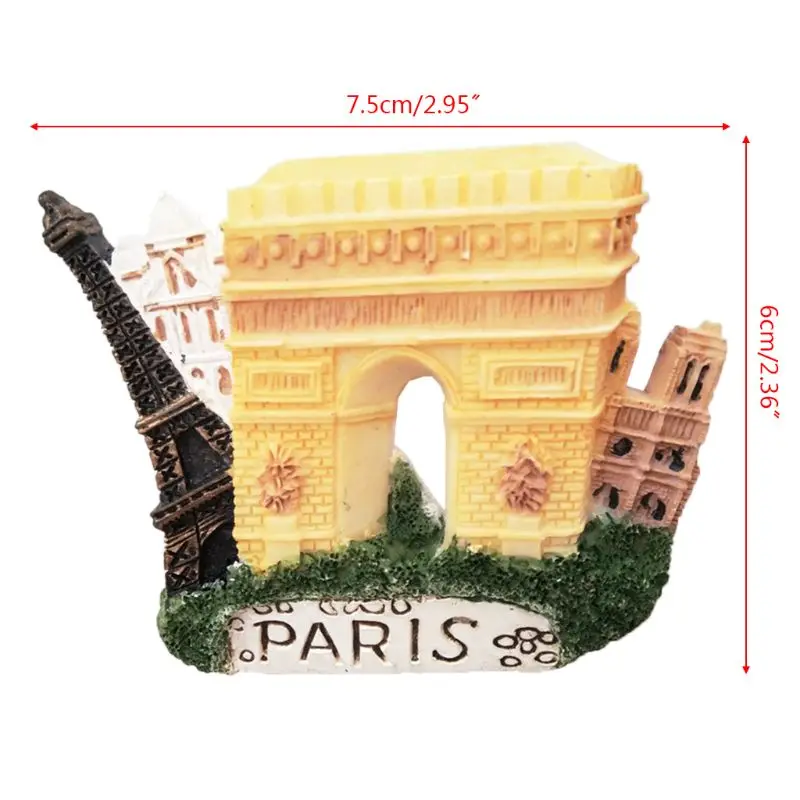 3D каучуковый холодильник магнит башня Парижа Подарок-сувенир для туриста холодильник магнитные наклейки DIY украшения дома