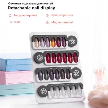 

Nail art color display stand detachable with magnet acrylic photo frame color book nail polish glue work display board
