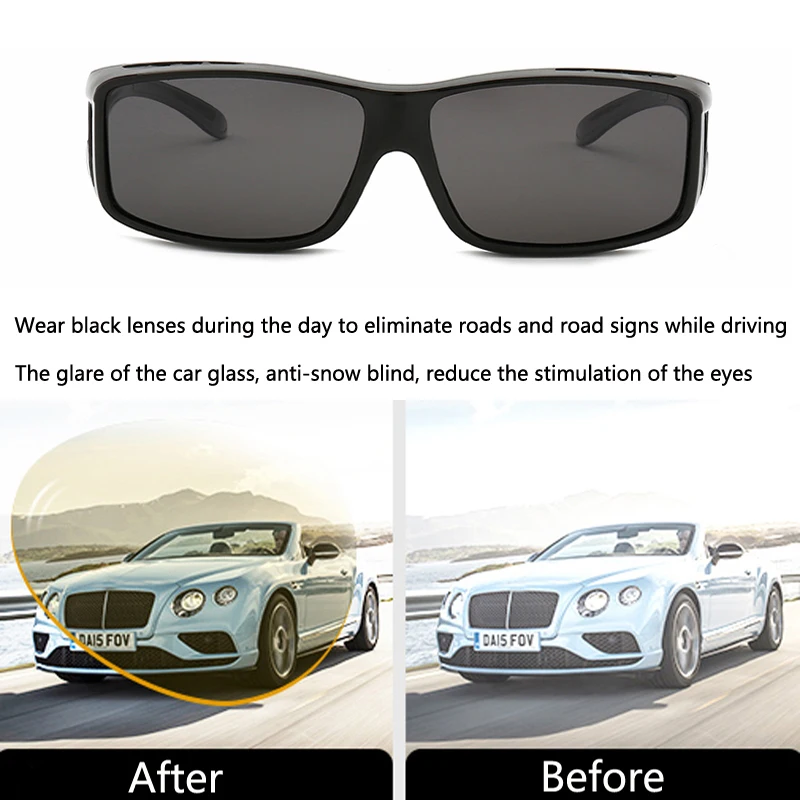 Night Vision Driver Goggles Unisex HD Vision Sun Glasses Car Driving Glasses UV Protection Polarized Sunglasses Eyewear