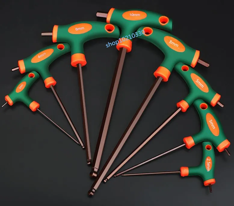 

Hot sales 2/2.5/3/4/6/8/10mm S2 steel Inner Hexagon Wrench T Handle allen Hex Key Wrench Spanner Hand Tool