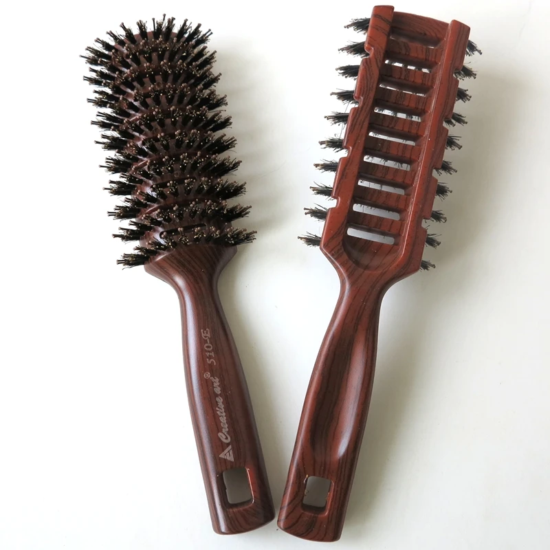 Buy Free shipping 1 Piece Black or Brown Boar Bristle
