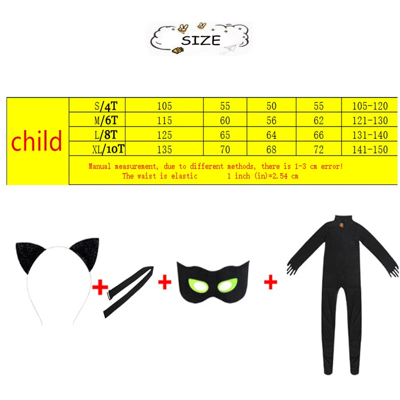 Anime Disfraz Ladybug Black Cat Noir Costume Disfraz Ladybug