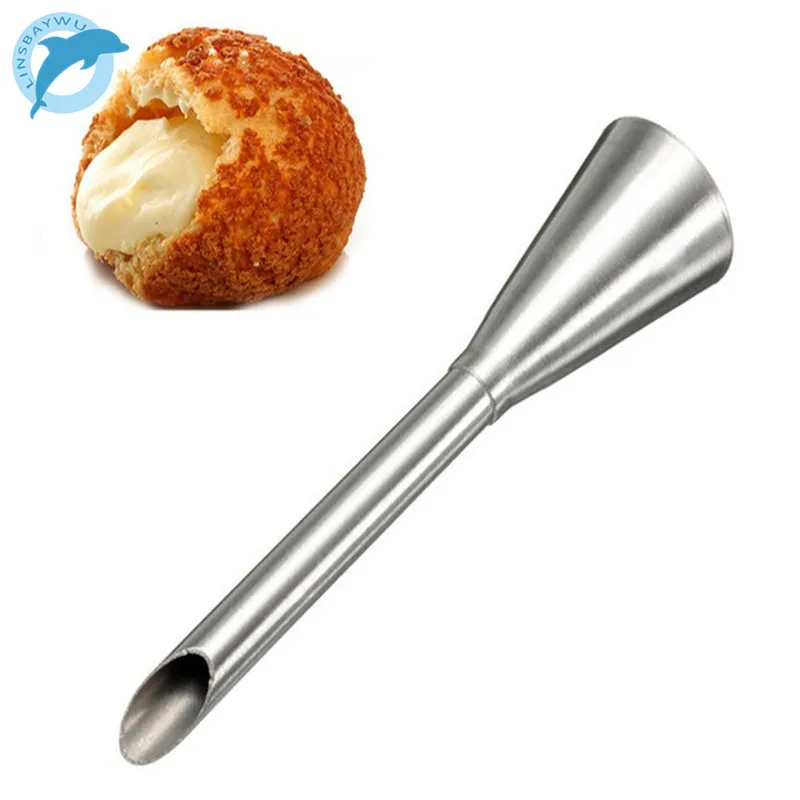 

LINSBAYWU 2 Sizes Stainless Steel Icing Piping Nozzle Cream Beak Pastry Puff Cream Cake Nozzle Baking Tool Cake Decorating Tools