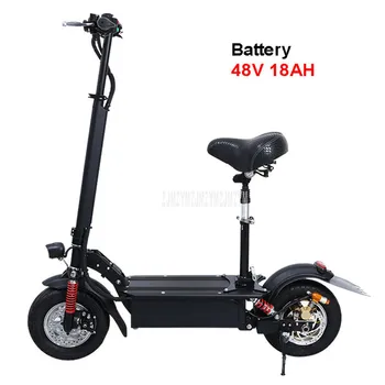 

48V 18AH 11 inch Wheel Foldable Adult Electric Scooter Adult Mini Electric Bicycle Instead Of Walking Bike Ebike Mileage 55km