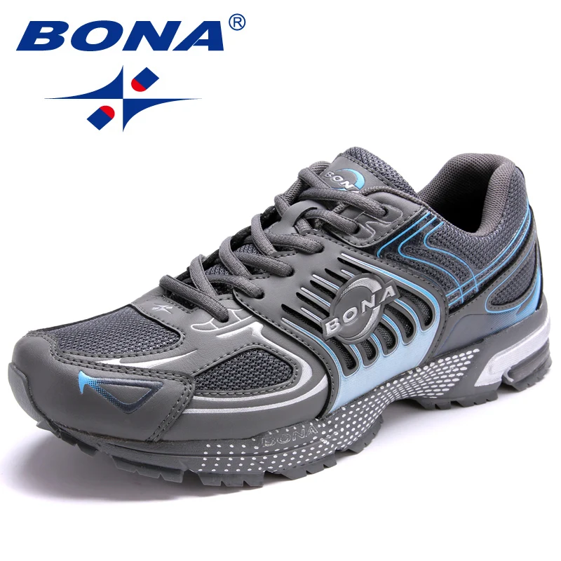 Koop BONA Nieuwe Aankomst Populaire Stijl Mannen Loopschoenen Outdoor Jogging Sneakers Lace Up Mannelijke Sportschoenen Comfortabele Sportschoenen