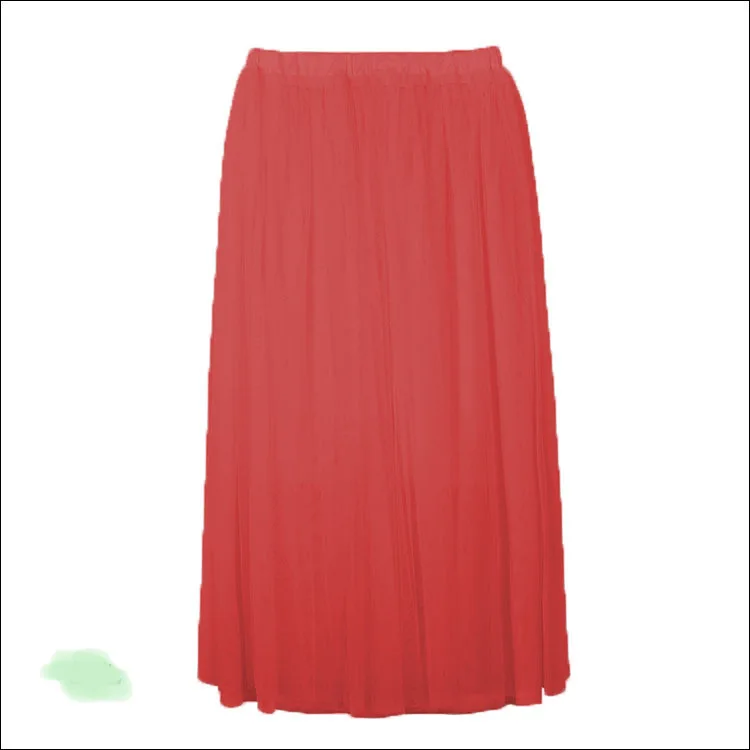 Летние женские модные кружевные бальные юбки, кружевная принцесса Сказочный Стиль 3 больших слоев тюль Пышная юбка, кружевные юбки - Цвет: Красный
