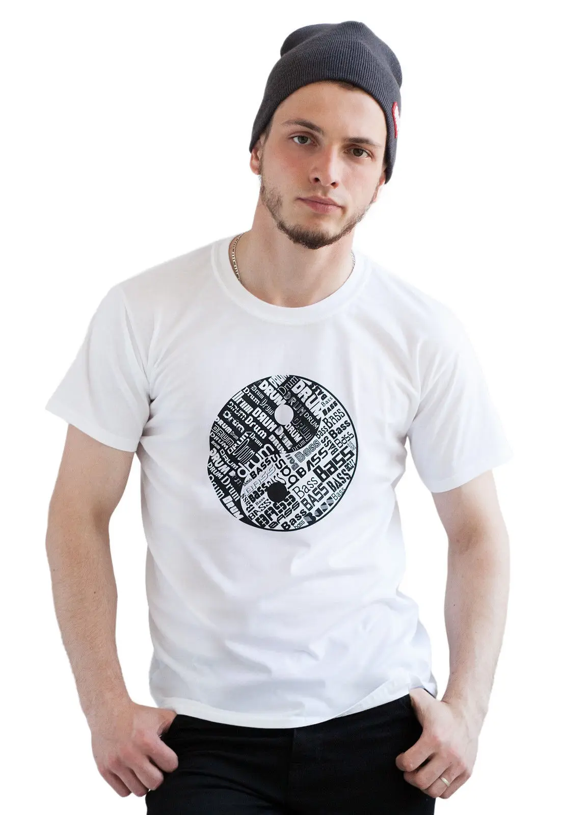 Барабаны и Бас Футболка n Инь Ян DJ музыка Синт дабстеп 808 Junglist | Мужская одежда