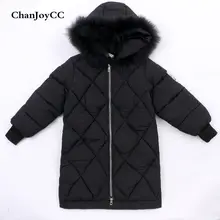 ChanJoyCC Winter Hot Sale Children’s Coat Baby Boys Long Sleeve Fashion Ling Grid Thickening Warm Long Outerwear For Kids