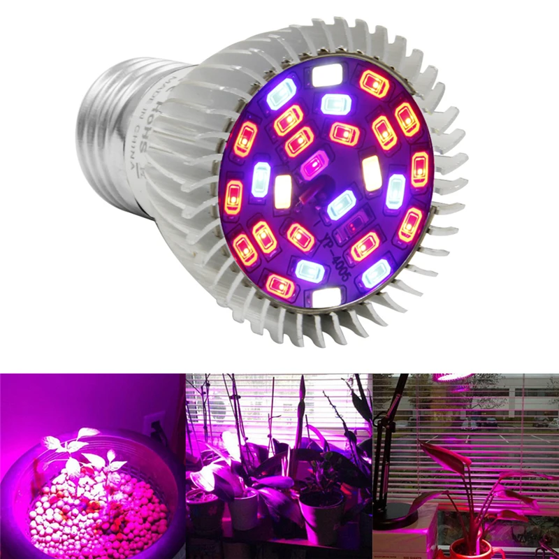 

28W Full Spectrum E27 GU10 Led Grow Light Growing Lamp Light Bulb For Flower Plant fruits led lights Grow Lamp for Greenhouse