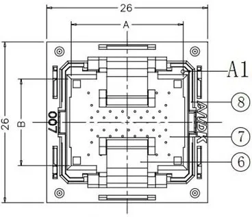 LGA52 Socket_12x17_0.1mm, для LGA52 читать и тест, нужно, чтобы это исправить LGA52 розетка на печатную плату, это сквозное отверстие технической