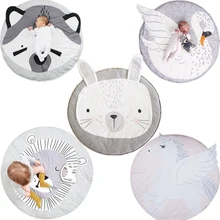 Коврик для скалолазания с животными, детские коврики для игр, мягкий коврик для сна для новорожденных, хлопковый коврик для сна с изображением кролика, Льва, енота, лебедя, Пегаса, коалы, кошки, медведя