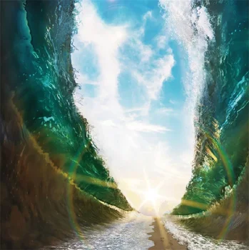 

Laeacco Fantacy Sea Waves Light Bokeh Corridor Scenic Photographic Backgrounds Customized Photography Backdrops For Photo Studio