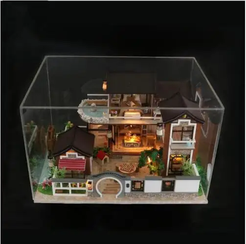 13848 большой деревянный кукольный дом Миниатюрный DIY кукольный домик с мебели большой размер дом Мечта в древнем городе подарок на день рождения