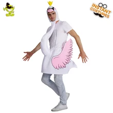 Unisex Adult White&Pink Flamingo Costume Fancy Dress Carnival Party One Size Kids Christmas Flamingo Party Costumes
