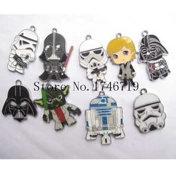 

Hot Sale 50 pcs Popular Cartoon Star Wars Charm Pendants DIY Jewelry Making Accessories For Best Gift U-78