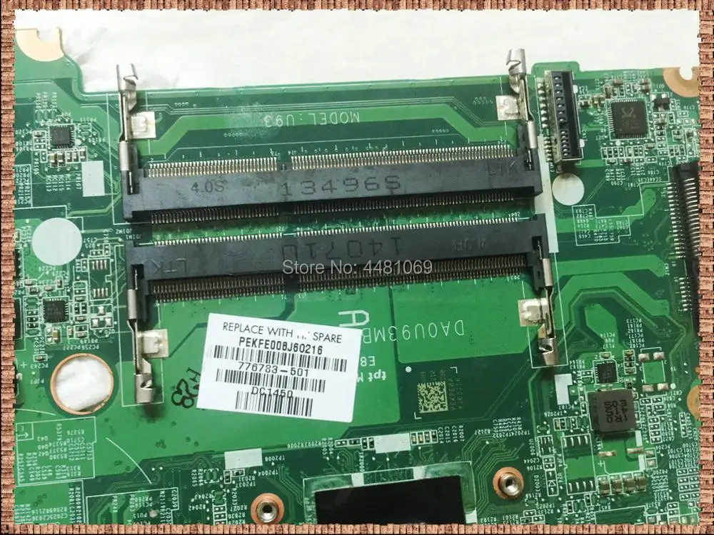 DA0U93MB6D2 776783-501 776783-601 776783-001 материнская плата для ноутбука hp павильон 15-F 15-F009CA E1-2100 Бесплатная доставка