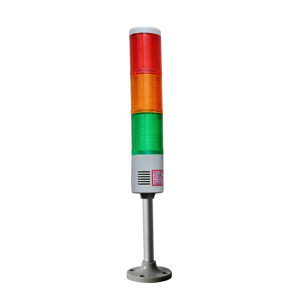LTA-505J-3 RYG 3 цвета Светодиодная башня-светильник DC12V/24 V/AC110V/220 V продукты световые индикаторы с круглым дном 90dB звуковой зуммер