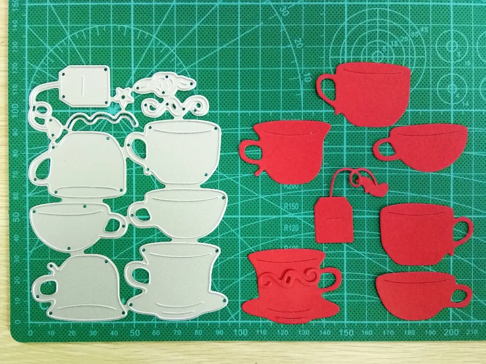Aliexpress.com : Buy 122*95mm Coffee cup Set Craft Steel Metal Cutting ...