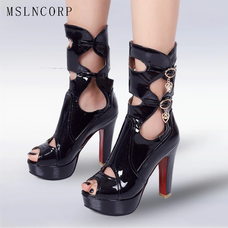 size 34-50 Fashion Women Spring Summer Open Toe Sandals Boots Thick High Heels platform Gladiator Sexy ankle strap buckle Shoes size 34-50 Fashion Women Spring Summer Open Toe Sandals Boots Thick High Heels platform Gladiator Sexy ankle strap buckle Shoes