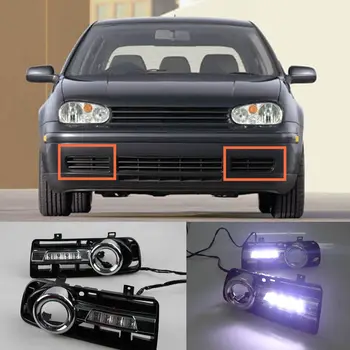 

A Pair White LED Daytime Running Light DRL For Volkswagen Golf 4 1999-2006