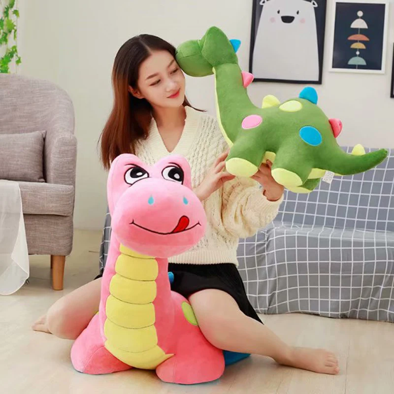 

Cute Plush Dinosaur Stuffed Doll Sofa Dinosaur Soft Toy Kids Huggable Animals Dino Toy Birthday Plushie Gift Pink/Green/Blue