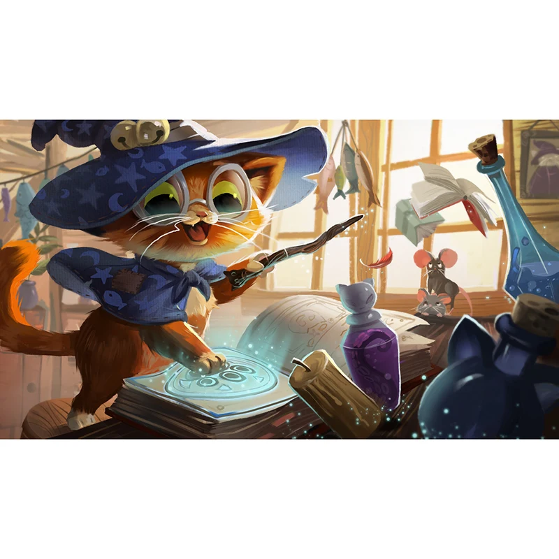 

YI BRIGHT DIY 3D Diamond Embroidery,Cross Stitch "Cute Magical Cat Witcher" Full Square&Round Diamond Painting,Home Decor,GT