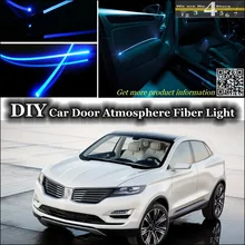 Для Линкольн МКС внутренний окружающий свет тюнинг атмосферное волоконно-оптическое освещение внутри дверной панели освещение не EL свет