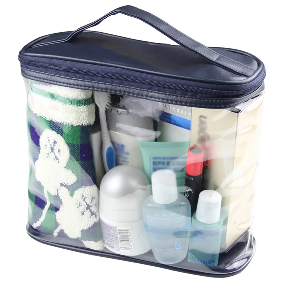 

Unisex Handbag Cosmetic Makeup Bag Organizer Transparent Storage Travel Wash PVC Zipper Large Capacity Toiletry Bath