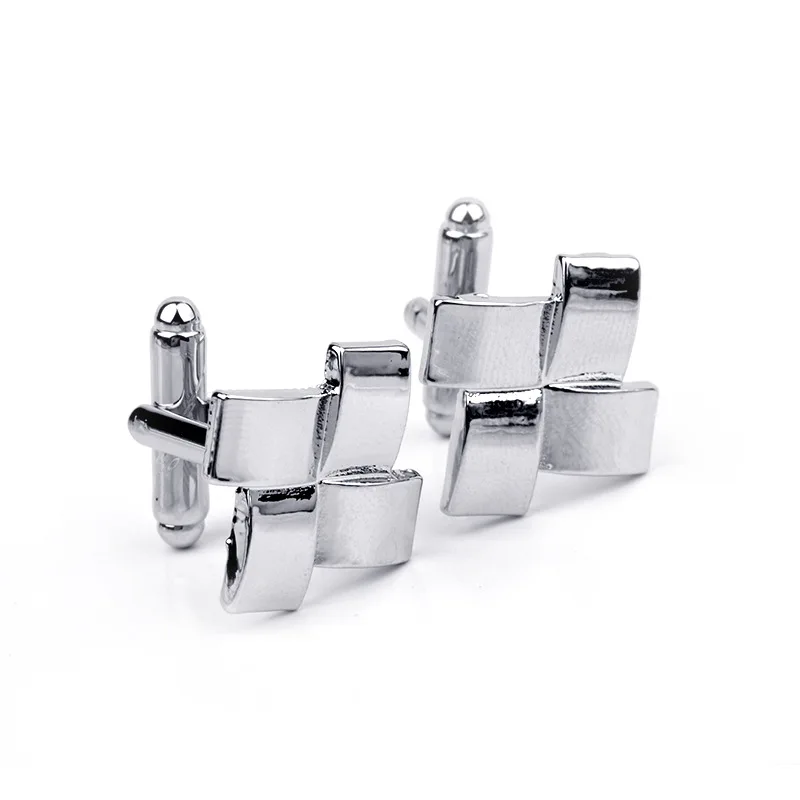 

Fashion Hot sale Mens Silver Square Cufflinks Ladies Wedding Party Glamour Shirt Cufflink Unisex Button Men Jewelry Accessories