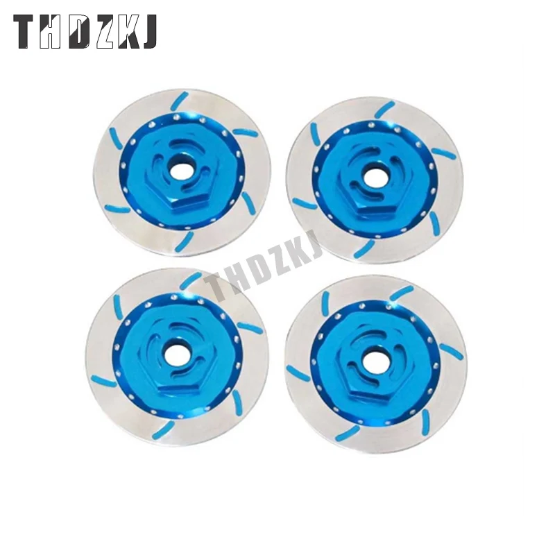 

4PCS Aluminum Alloy Brake Disc Wheel Rim Box Metal Hex Adapter 12MM For RC 1/10 Car HSP Fly Fish Buggy Truck 94123 94122 D4 CS