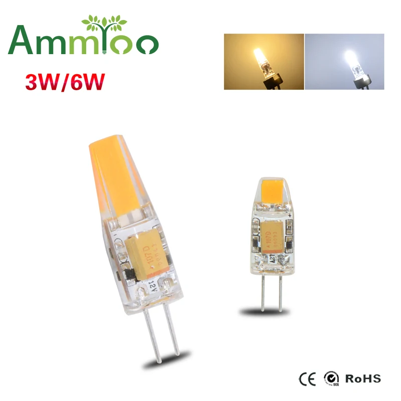 G4 LED Lamp COB Lampada 3W 6W DC AC 12V Chandelier Led Light Spot Bulb Super Bright Replace Halogen 360 Beam Angle 6pcs/lot | Лампы и