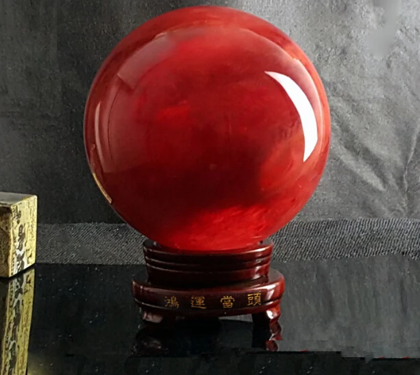 natural red crystal ball ornaments Lucky Lucky Town house feng shui