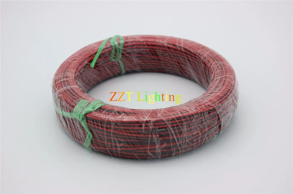 Медь 22AWG, 2-контактный красные, черные кабель, изолированный провод PVC, 22 awg провод, электрический кабель, светодиодный кабель, "сделай сам" для подключения, продлить жильный кабель