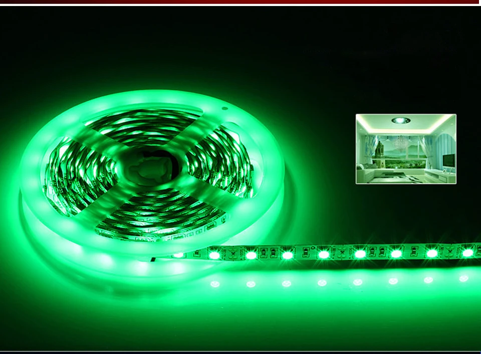 RGB Светодиодная лента DC 12 В светодиодный светильник 5050 5630 3528 3014SMD 5 м/лот высокая яркость Fita неоновая лента светодиодный светодиод