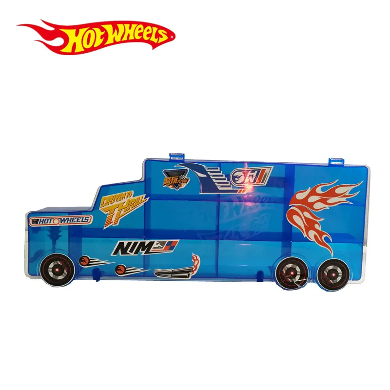 Hot Wheels портативный пластиковый ящик для хранения модель удерживает 16 автомобилей Литье под давлением игрушки Обучающие игрушки для детей мальчик Juguetes подарок