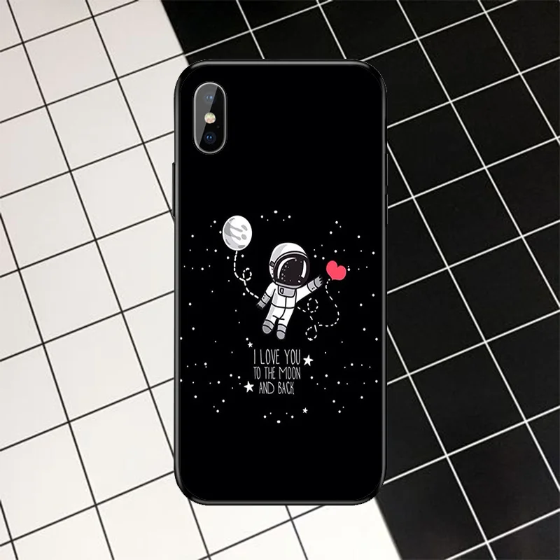 Черный астрологический воздушный шар чехол для телефона Apple iPhone 8 7 6 6S Plus X XS MAX 5 5S SE
