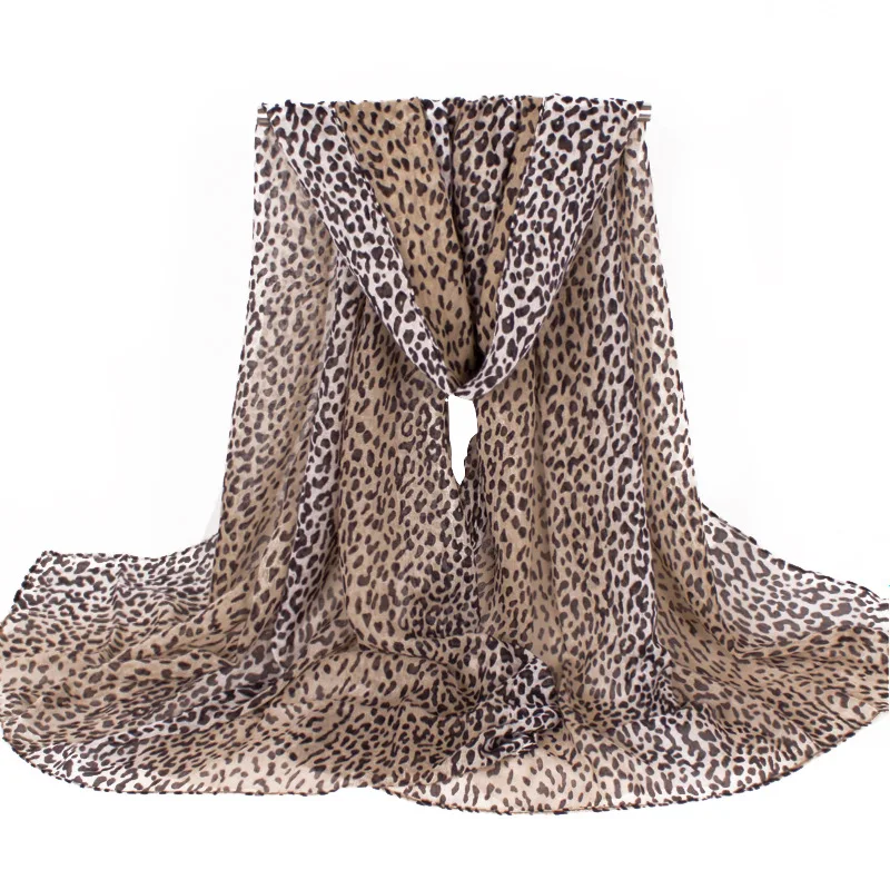 Легкий мягкий женский шарф, зимний, теплый, модный, Леопардовый принт, полиэстер, кофе, толстый, шали, шарф, плюс 180*100 см