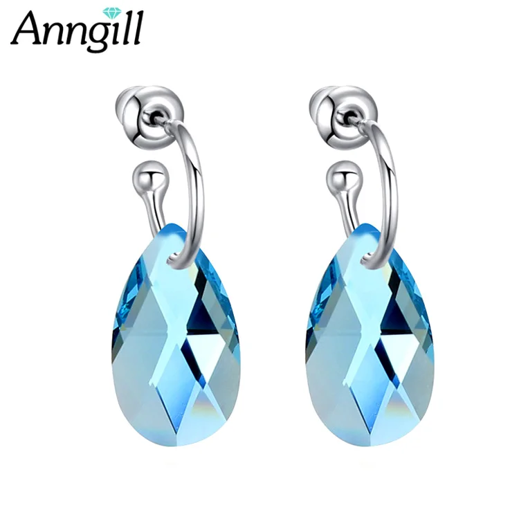 

ANNGILL Elegent Evening Dinner Party Wedding Jewelry Luxury Crystals from Swarovski Drop Dangle Earrings For Brides Wholesale