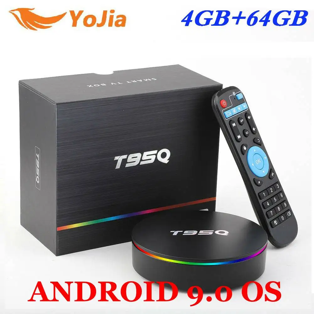 Online Amlogic S905X2 Android 9.0 TV BOX T95Q 4K Smart Media Player 4GB RAM 64GB ROM 32G QuadCore 2,4G 5GHz Wifi PK X96MAX Set Top Box