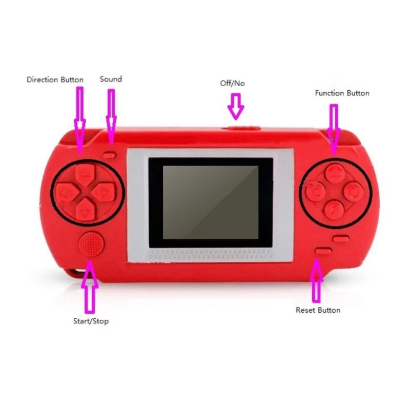 

Smart 2 Inch Screen Child Color Display Handheld Game Consoles Game Player With 268 Different Games